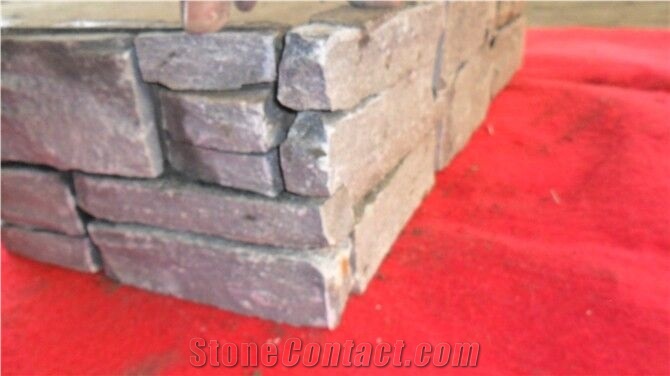 Culture Slate Corner Stone Ledge Stone Corner Stacked Stone, Rusty Yellow Brown Slate Corner Stone