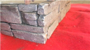 Culture Slate Corner Stone Ledge Stone Corner Stacked Stone, Rusty Yellow Brown Slate Corner Stone