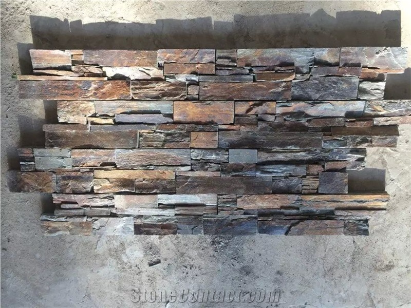 P1120 Rock Surface Rustic Slate Pannel Culture Stone Stacked Stone Wall Veneer