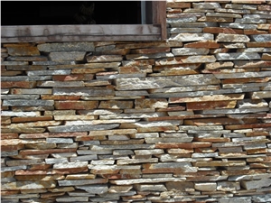 Multicolor Quarzite Brazil Flagstone for Building & Walling