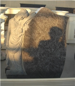 Angel Upright Granite Monuments,Western Style Tombstones,Heart Tombstone