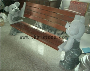 Animal Carving Garden Bench, Owl Pig Bear Park Benches