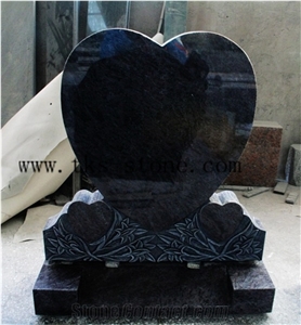 Bahama Blue Heart Flower Carving Tombstone Monument,Supply Various Of Style Monument & Tombstone