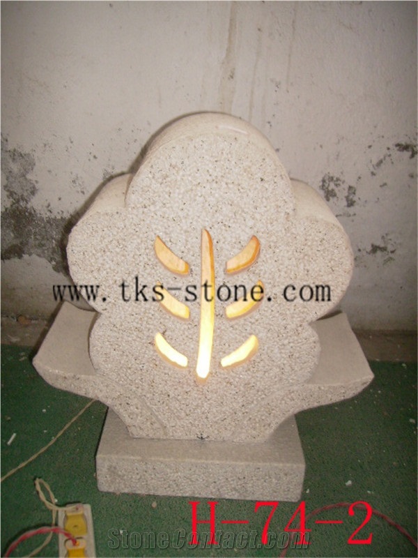 Beige Granite Garden Lanterns&Lamps,Lantern Sculptures,Lamp Caving,Japanese Lanterns,Exterior Lamps,Chinese Granite Lanterns