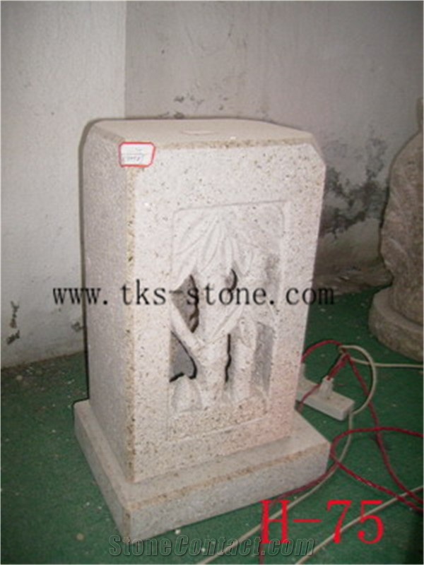 Beige Granite Garden Lanterns&Lamps,Lantern Sculptures,Lamp Caving,Japanese Lanterns,Exterior Lamps,Chinese Granite Lanterns