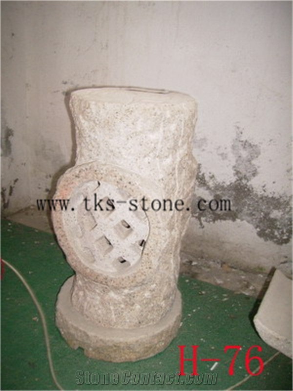 Beige Granite Garden Lanterns&Lamps,Lantern Sculptures,Lamp Caving,Japanese Lanterns,Exterior Lamps,Chinese Granite Lanterns