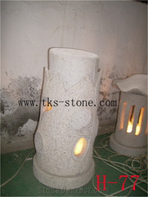 Beige Granite Garden Lanterns&Lamps,Lantern Sculptures,Lamp Caving,Japanese Lanterns,Exterior Lamps,Chinese Granite Lanterns