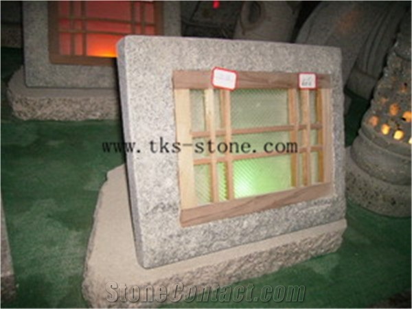 Beige Granite Lanterns,Lamp Caving,Lantern Sculptures,Garden Lanterns&Lamps,Japanese Lanterns