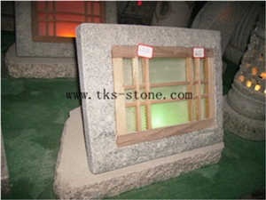 Beige Granite Lanterns,Lamp Caving,Lantern Sculptures,Garden Lanterns&Lamps,Japanese Lanterns