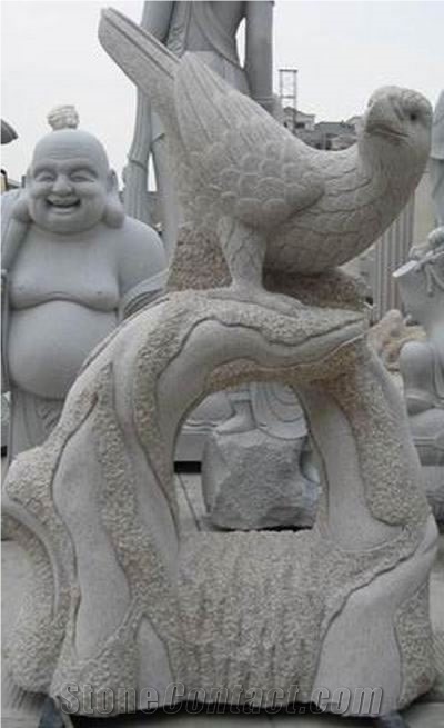 Beige Granite Statues,Owl Sculptures&Statues, Animal Sculptures,Owl Caving,Garden Sculptures,Statues