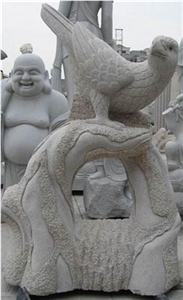Beige Granite Statues,Owl Sculptures&Statues, Animal Sculptures,Owl Caving,Garden Sculptures,Statues