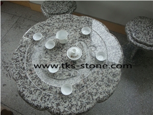 Bench & Table,Stone Table Sets Caving,Grey Granite Garden Tables,Outdoor Benches&Chairs,Exterior Furniture, Sculpture Grey Granite Exterior Furniture