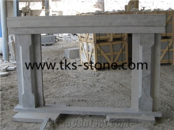Blue Limestone Fireplace Carving,China Blue Stone Fireplace,Western Fireplace,Fireplace Decoration ,Fireplace Surround