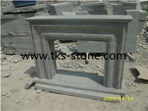 Blue Limestone Fireplace Carving,China Blue Stone Fireplace,Western Fireplace,Fireplace Decoration ,Fireplace Surround
