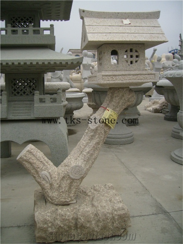 Branch Sculpture Garden Beige Granite Lanterns,Sinicism Lantern