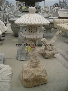 Branch Sculpture Garden Beige Granite Lanterns,Sinicism Lantern
