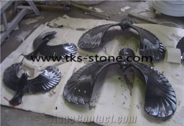 China Beige Granite Eagle Sculptures & Statues,Garden Sculptures,Statues,Landscape Sculptures,Western Statues,Handcarved Sculptures