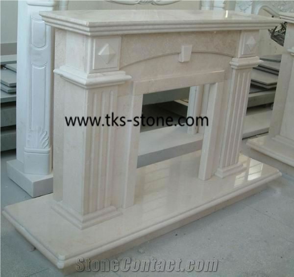 China Beige Granite Fireplace, Fireplace ,Fireplace Mantel, Sculpture Beige Granite Fireplace Mantel