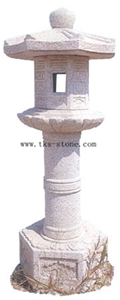 China Beige Granite Garden Lanterns,Chinese Granite Lamps,Lanterns Sculptures,Lamps Caving