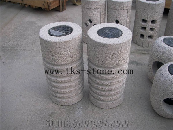 China Beige Granite Japanese Lanterns,Beige Granite Garden Lanterns,Chinese Granite Lamps,Garden Lamps