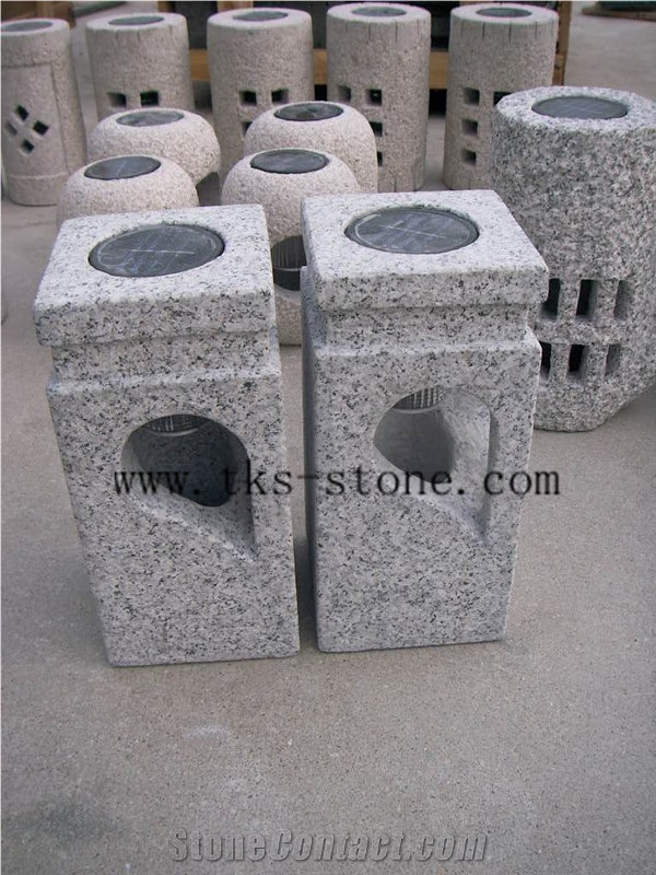 China Beige Granite Japanese Lanterns,Beige Granite Garden Lanterns,Chinese Granite Lamps,Garden Lamps