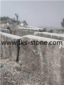 China Blue Limestone Cobble Stone/Cubestone,Cubestone Top Flamed Other Sides Natural,Blue Cube Stone Sides Split Finishing