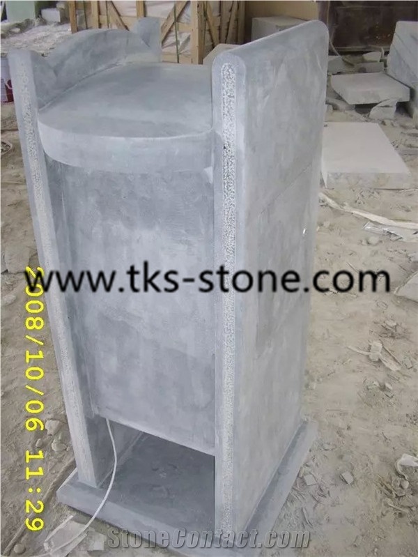 China Blue Limestone Mailboxes/Letter Boxes