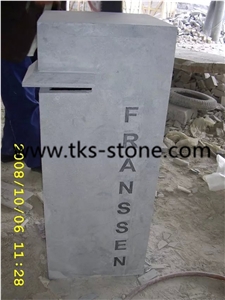 China Blue Limestone Mailboxes/Letter Boxes