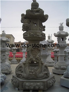 China Brown Granite Lanterns & Lamps, Brown Granite Lanterns, Garden Lanterns, Japanese Lanterns, Garden Lamps