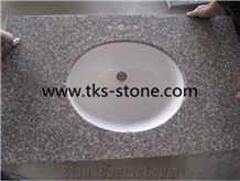 China G644 Pink Granite Countertops,Bainbrook Brown,Loyuan Red Granite,Luo Yuan Violet,Luoyuan Violet,Majestic Mauve,Misty Brown,Purple Pearl,China Ruby Red Granite Tiles,Granite Vanity Tops,Bathroom,
