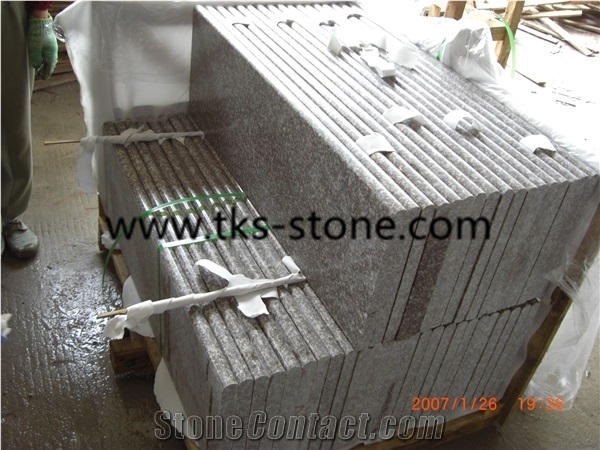 China G644 Pink Granite Steps & Stairs,Bainbrook Brown,Loyuan Red Granite,Luo Yuan Violet,Luoyuan Violet,Majestic Mauve,Misty Brown,Purple Pearl,China Ruby Red Granite Stairs & Steps