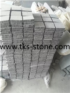 China G684 Black Basalt Netted Cube Stone,Flamed G684 Cube Stone/Cobble Stone,Flamed Basalt Black Paving Stone