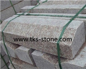 China G687 Red Granite Kerbstone,Peach Red,Blossom Red,China Red Granite Kerbstone