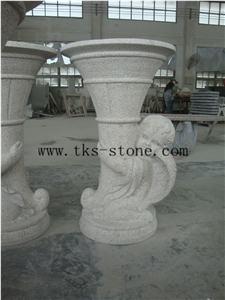 China Grey Granite Flower Pot,Stone Landscaping Planters,Grey Granite Planter Pots,Exterior Planters,Flower Stand