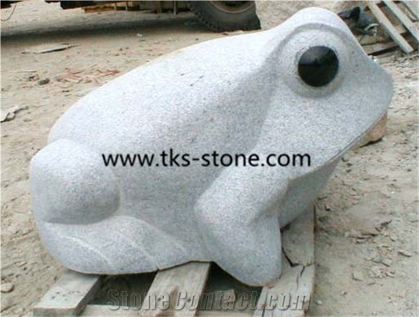China Grey Granite Frog Sculpture & Statue,Stone Frog Caving,Grey Granite Animal Sculptures,Garden Sculptures,Landscape Sculptures