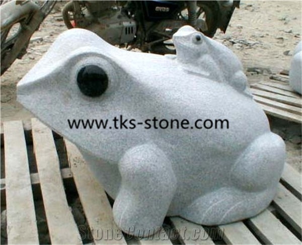 China Grey Granite Frog Sculpture & Statue,Stone Frog Caving,Grey Granite Animal Sculptures,Garden Sculptures,Landscape Sculptures