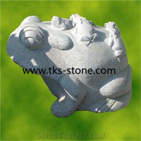 China Grey Granite Frog Sculpture & Statue,Stone Frog Caving,Grey Granite Animal Sculptures,Garden Sculptures,Landscape Sculptures