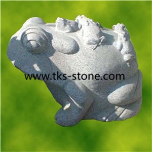 China Grey Granite Frog Sculpture & Statue,Stone Frog Caving,Grey Granite Animal Sculptures,Garden Sculptures,Landscape Sculptures