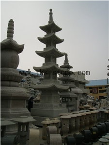 China Grey Granite High Tower Lamps,Garden Lanterns China Grey Granite High Tower Lamps,Garden Lanterns