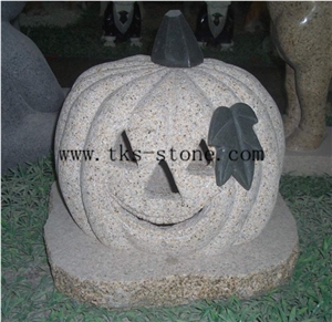 China Grey Granite Jack-O-Lantern, Pumpkin Lamp, Hallowmas Lanterns