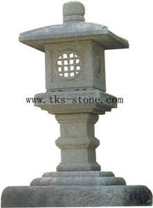 China Grey Granite Lanterns Caving,Grey Granite Garden Lanterns,Japanese Lanterns,Lamp Sculptures