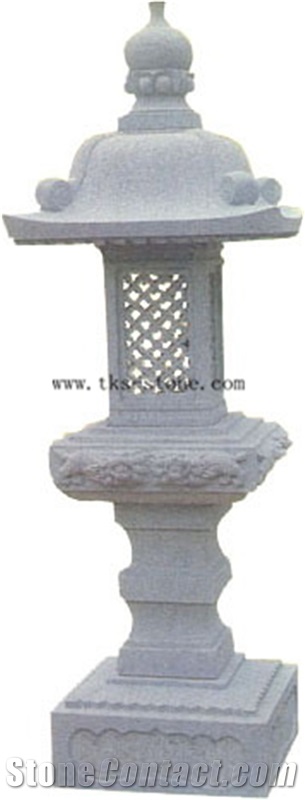 China Grey Granite Lanterns Caving,Grey Granite Garden Lanterns,Japanese Lanterns,Lamp Sculptures