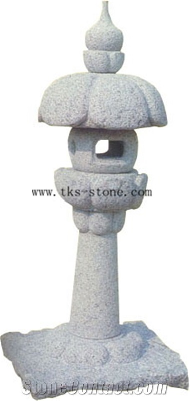 China Grey Granite Lanterns Caving,Grey Granite Garden Lanterns,Japanese Lanterns,Lamp Sculptures