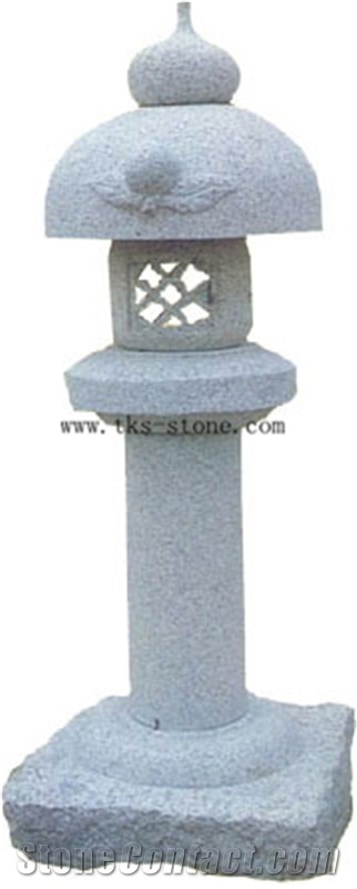 China Grey Granite Lanterns Caving,Grey Granite Garden Lanterns,Japanese Lanterns,Lamp Sculptures
