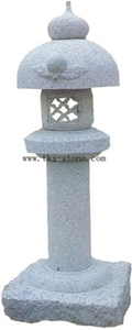 China Grey Granite Lanterns Caving,Grey Granite Garden Lanterns,Japanese Lanterns,Lamp Sculptures