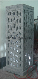 China Grey Granite Lanterns Caving,Grey Granite Garden Lanterns&Lamps,Japanese Lamps,Lanterns Sculptures