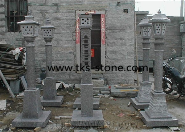 China Grey Granite Lanterns,Grey Granite Garden Lanterns & Lamps,Chinese Granite Lanterns