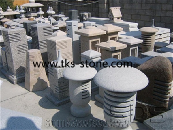 China Grey Granite Lanterns & Lamps, Grey Granite Lanterns, Garden Lamps, Japanese Lanterns
