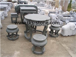 China Grey Granite Table Sets,Grey Granite Tables and Chairs,Garden Tables,Exterior Furniture