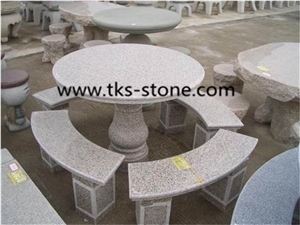 China Grey Granite Table Sets,Grey Granite Tables and Chairs,Garden Tables,Exterior Furniture